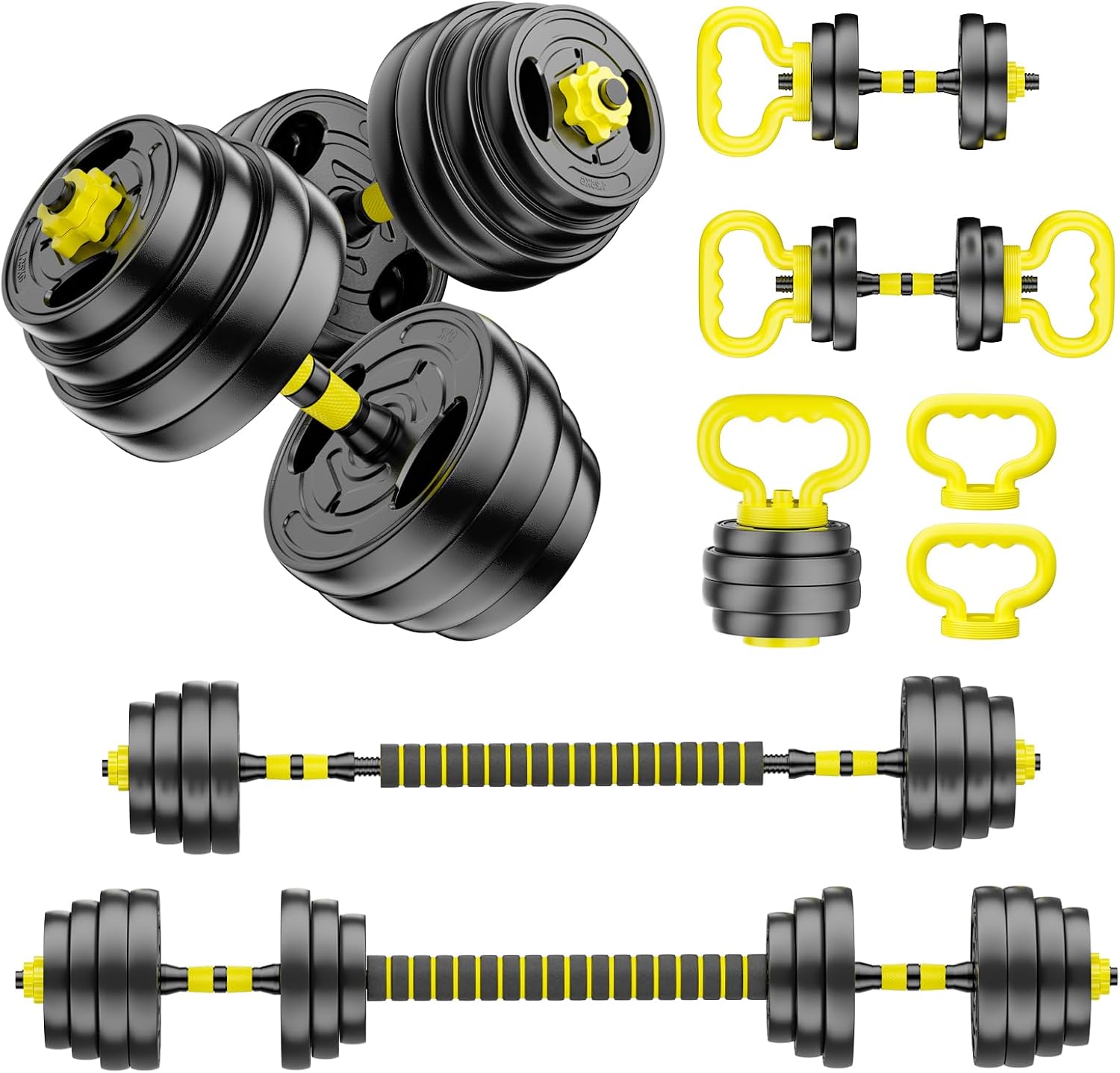 Dumbbell Set - Adjustable Dumbbell Set, 10-90lbs Free Weights