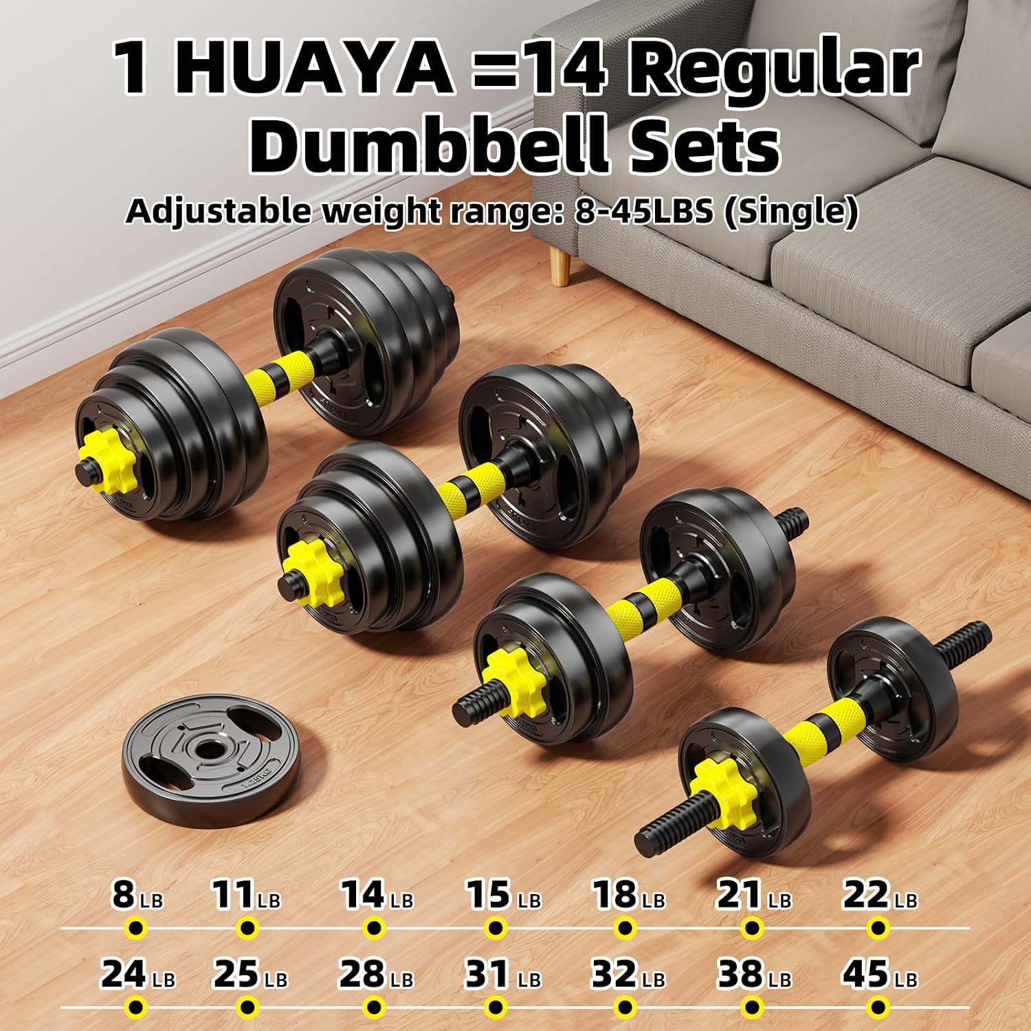 Adjustable Dumbbell Set, 10-90 - огляд і ціна Dumbbell Set