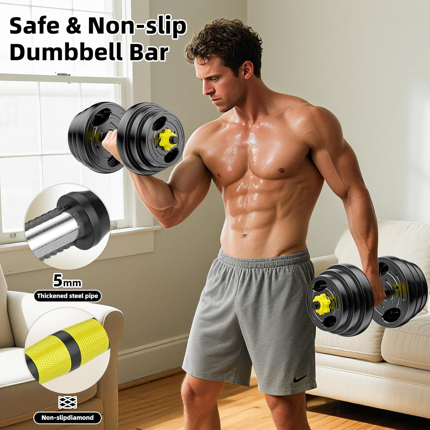 Adjustable Dumbbell Set, 10-90 - огляд і ціна Dumbbell Set