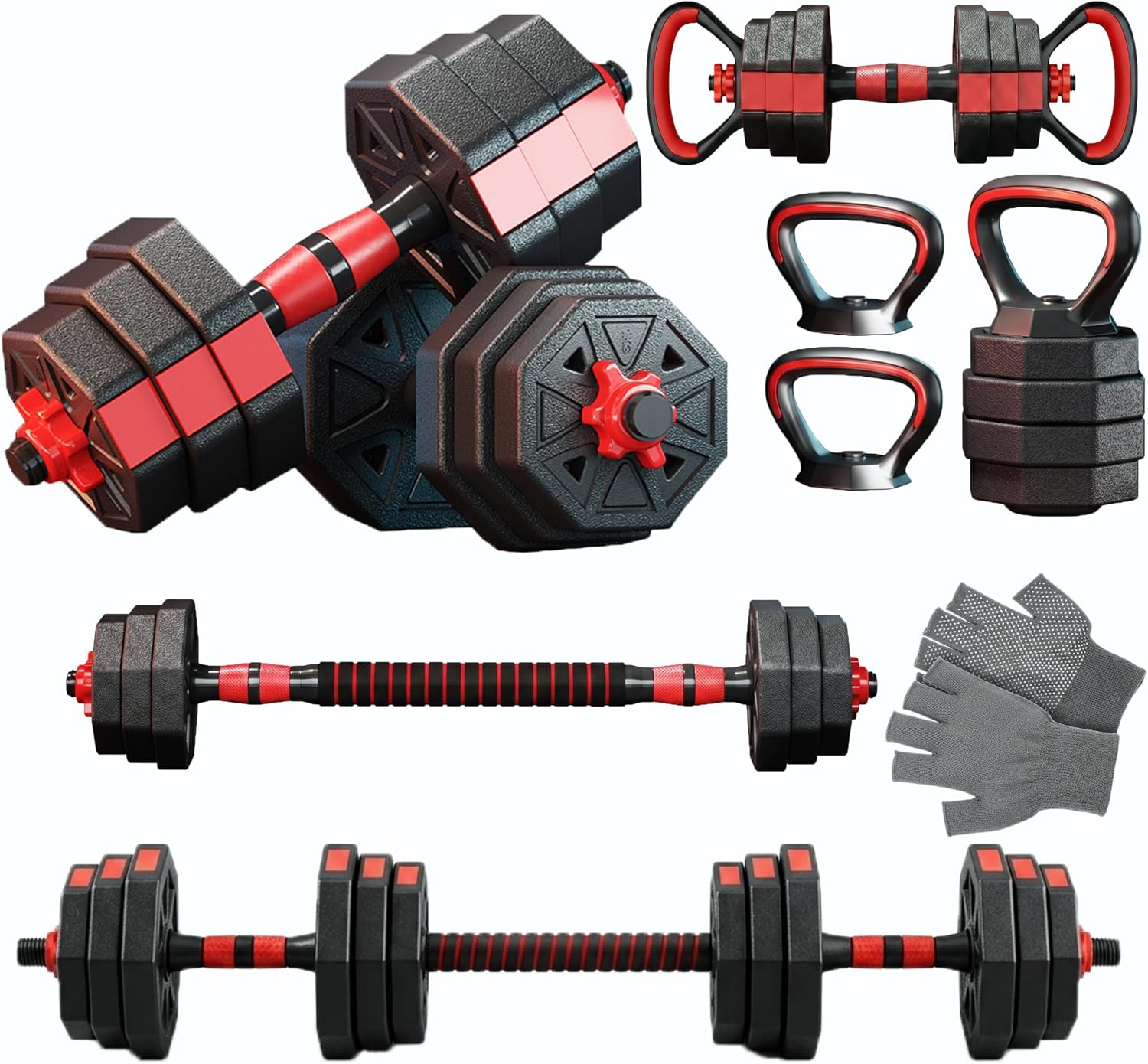 6-in-1 Adjustable Dumbbell & B - огляд і ціна Dumbbell Set