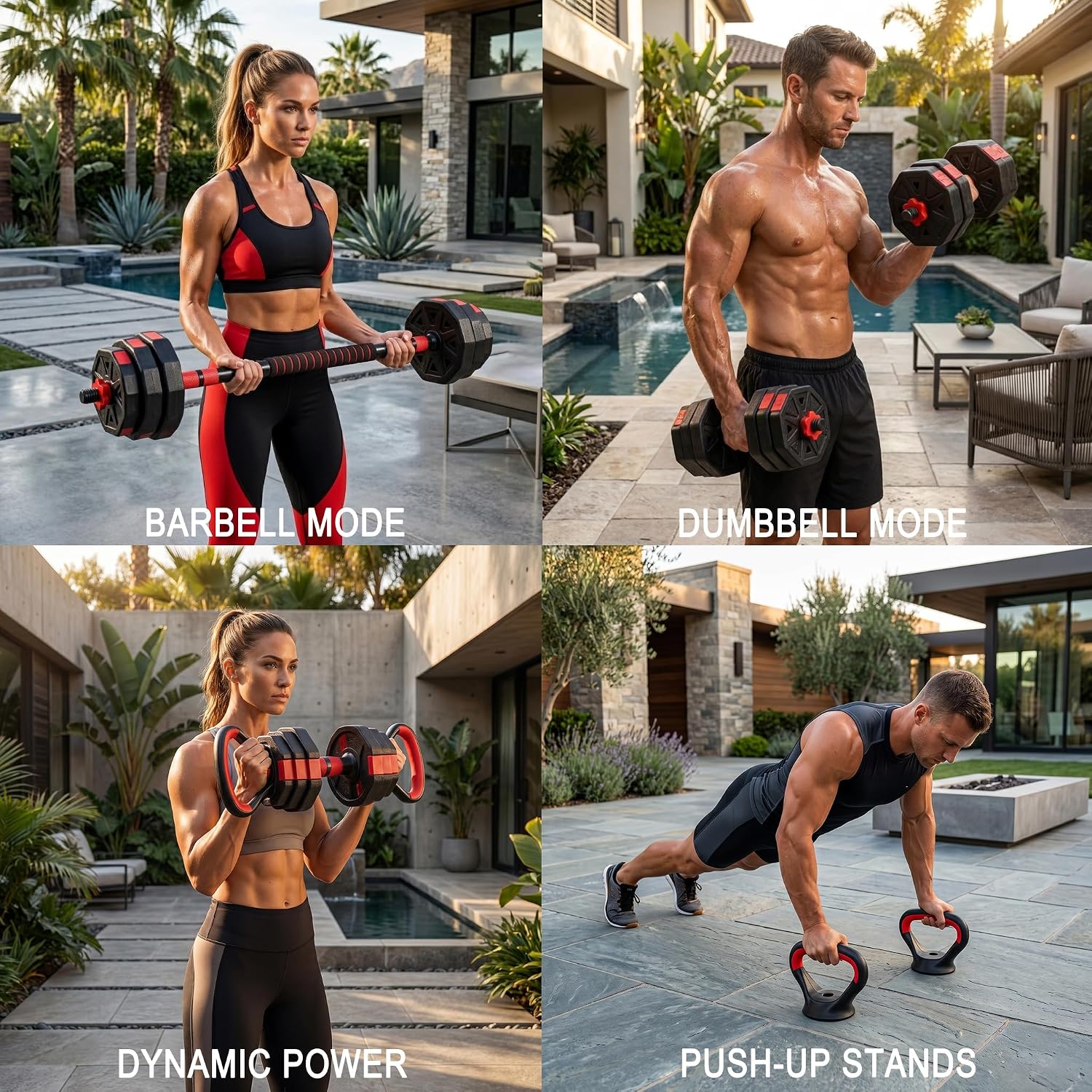 6-in-1 Adjustable Dumbbell & B - огляд і ціна Dumbbell Set
